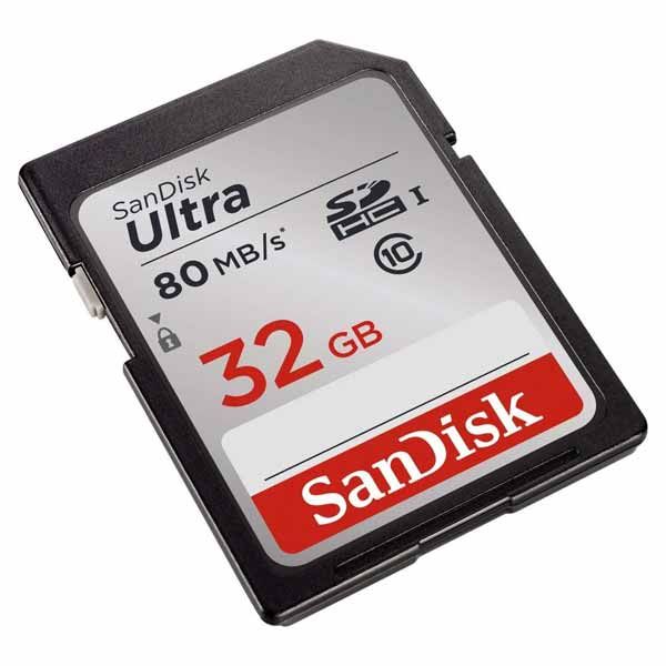 SanDisk Ultra 32GB Class 10 SDHC UHS-I Memory Card up to 80MB/s - SDSDUNC-032G-GN6IN