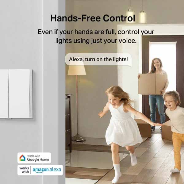 TP-Link Smart Light Switch, 2-Gang 1-Way - TAPO S220