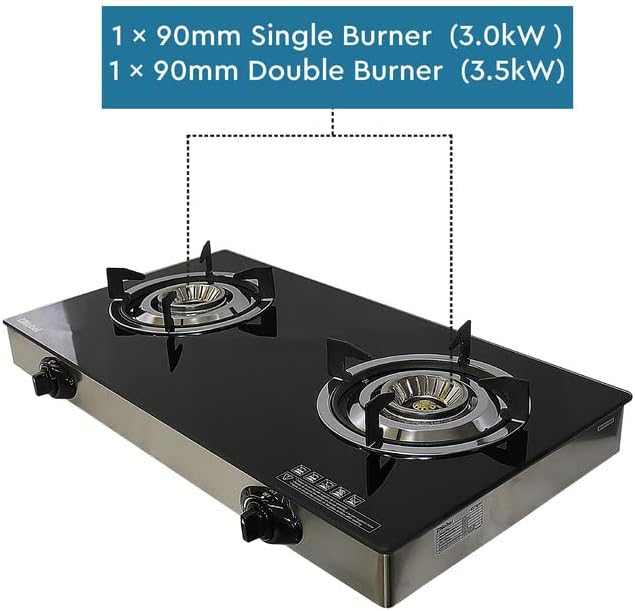 Nobel NGT2111 | Gas Stove Glass Brass
