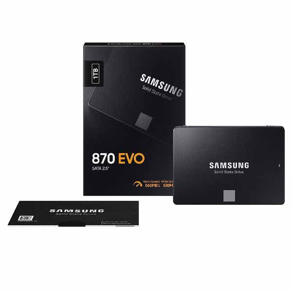 SAMSUNG 870 EVO 1TB 2.5 inch SATA III Internal Solid State Drive SSD - MZ-77E1T0BW