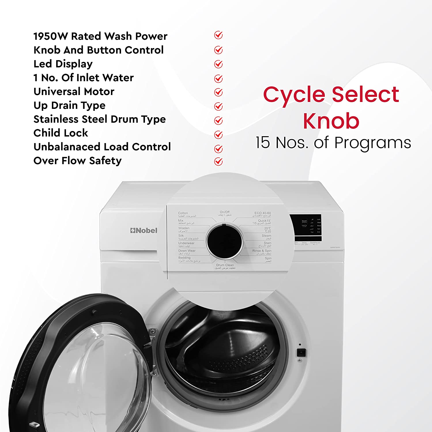 Nobel NWM760RH | front load washer