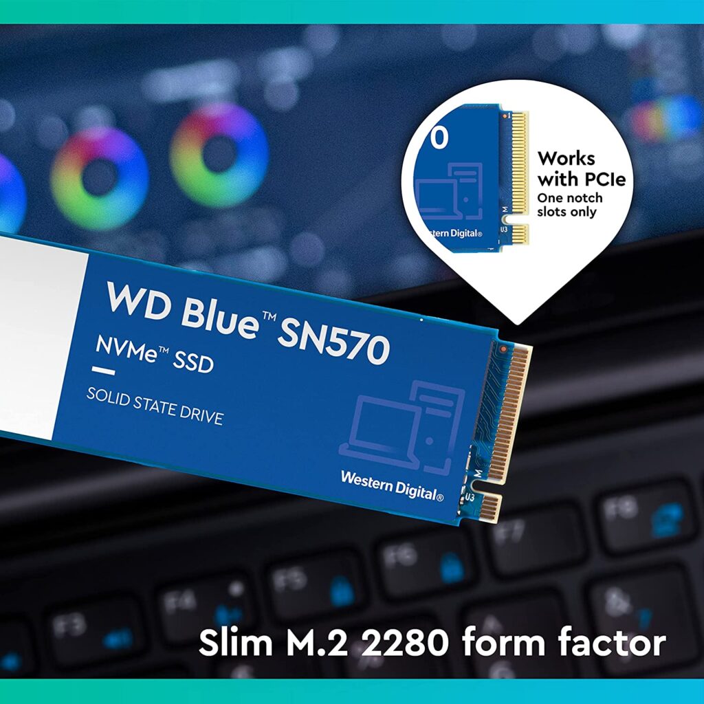 Western Digital 250GB WD Blue SN570 NVMe Internal Solid State Drive SSD - WDS250G3B0C