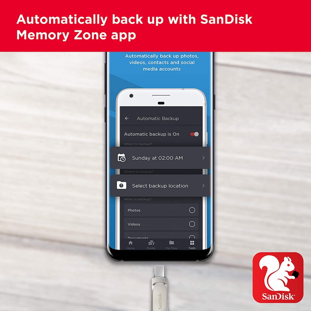 SanDisk Ultra 256GB Dual Drive Luxe Type-C 150MB/s USB 3.1 Gen 1, Silver - SDDDC4-256G-G46