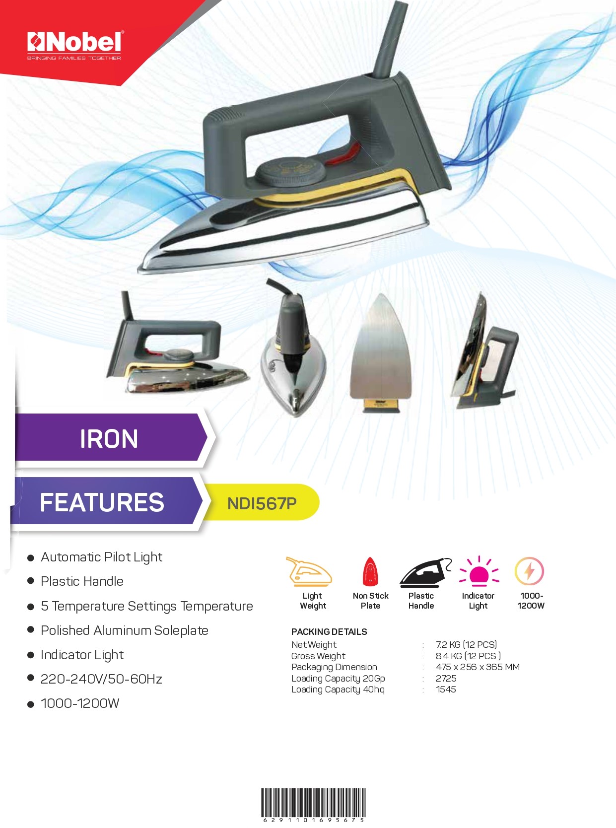 Nobel NDI567P | Dry Iron 