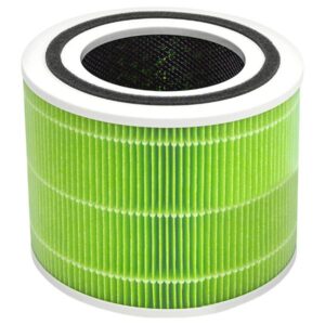 LEVOIT Air Purifier Mold & Bacteria Replacement Filter, 3-in-1 H13 HEPA, High-Efficiency Activated Carbon, Green - Core-300-RF-MB