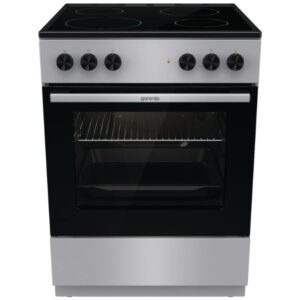 Gorenje 60 cm Electric Cooking Range with Glass Ceramic Hob, 65 Litres Oven Capacity, Silver - GEC6A11SG