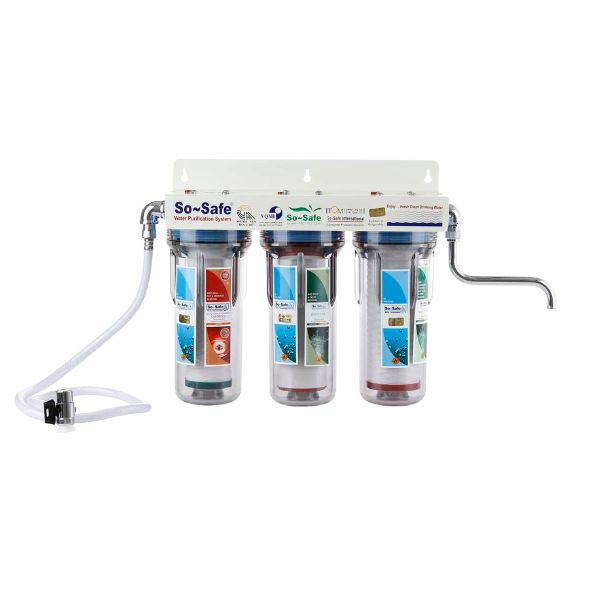 So Safe Triple Drinking Water Purification System, Multi Color - TWFC10R