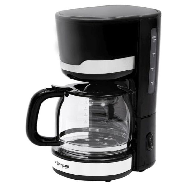 Bompani Coffee Machine 1.5 Litre Coffee Maker Keep Warm Function, Black - BCM15