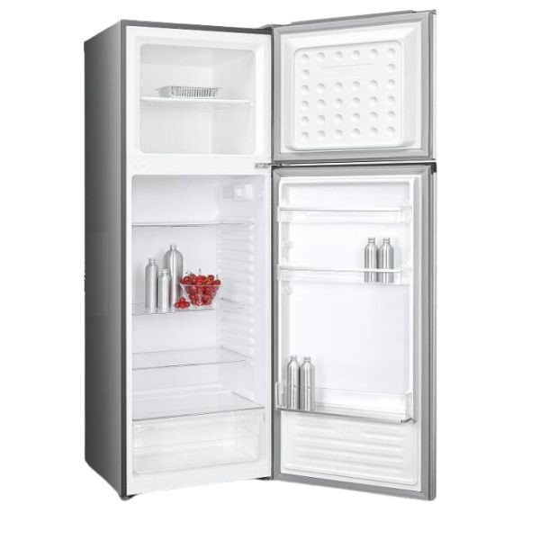 Nikai 450L Capacity Double Door Defrost Refrigerator, Silver Inox Color - NRF450DN5S
