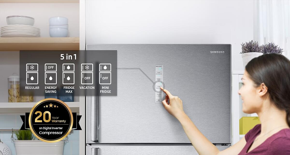 Samsung RT50K6357SL/AE | Top Mount Refrigerator