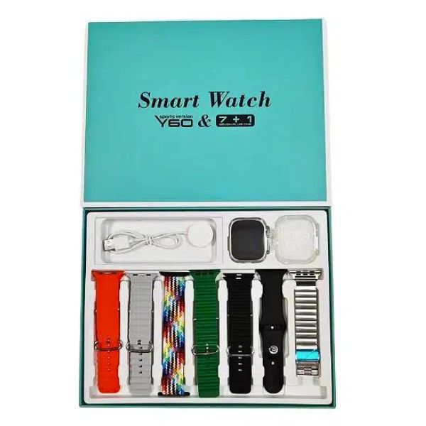 Smartwatch Sports Version With 7 Straps & Watch Case - Smart watch 7+1