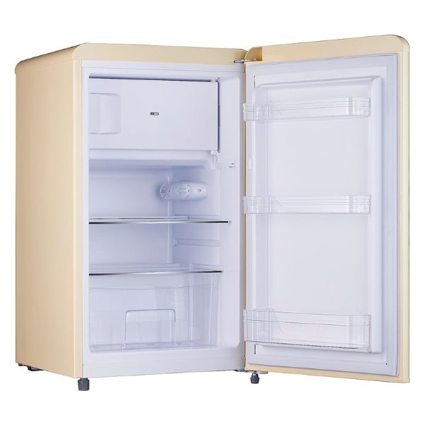 Hoover 123L Retro Single Door Refrigerator, Cream - HSD-K123-RW