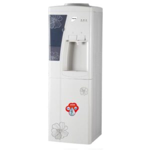 Nikai Water Dispenser With Refrigerator And Cup Holder, White - NWD888R