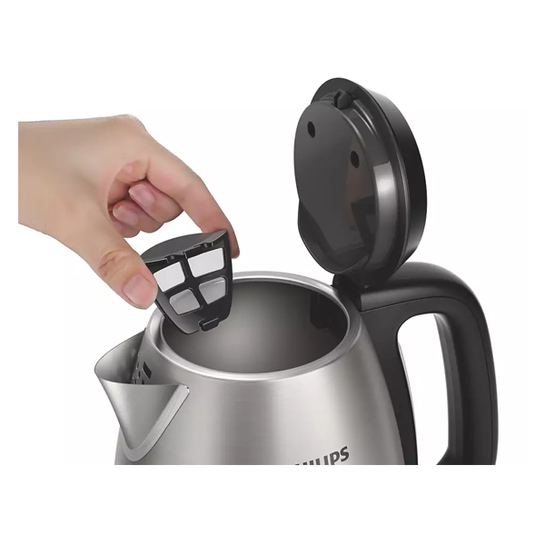 Philips 2200W Brushed Metal Electric Kettle Silver - HD9305