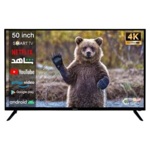 Magic World 50-inch 4k Ultra HD Smart Android TV with Built in Receiver DVBT2/S2 and Voice Recognition (IVR) Wifi, Dual Remotes, Black - MG50Y20USBT2
