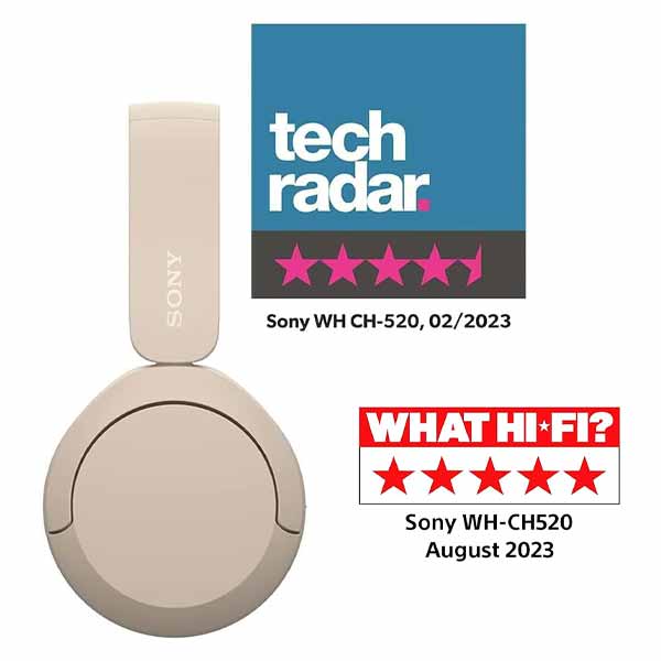 Sony Wireless Bluetooth Headphones - WHCH520 (CREAM)