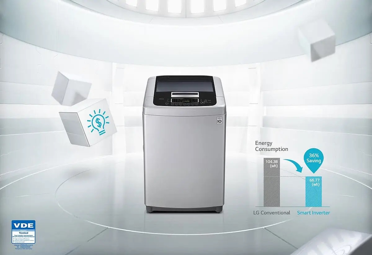 LG 7.5kg Top Load Washing Machine - T9586NDKVH