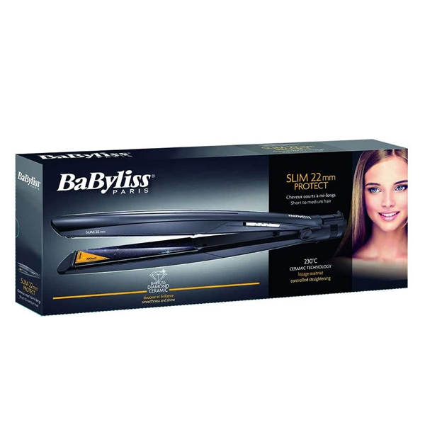 BaByliss Protect Slim Hair Straightener Black - ST325SDE