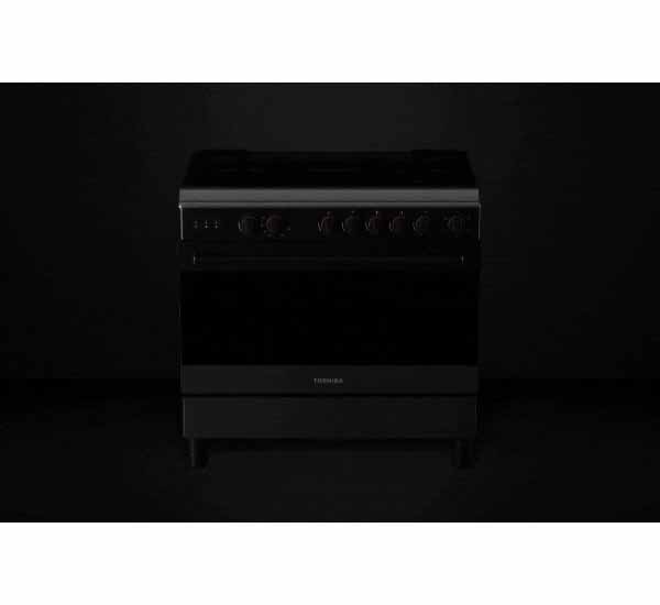 Toshiba 60X60, 4 Burner Gas Cooking Range Stailess Steel, Top and Front + Grey Silver Side - TBA-24BMG4G089