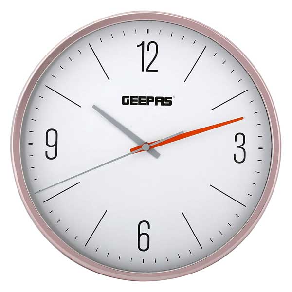 Geepas Wall Clock Rose Gold - GWC26015