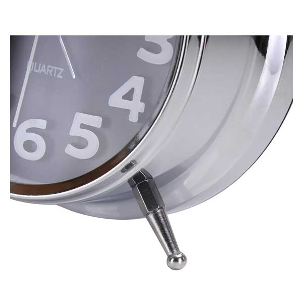 Geepas Stainless Steel Analog Twin Bell Alarm Clock - GWC26020